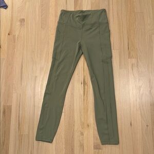 Olive Green High-Waisted Athleta Leggings